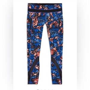 Lululemon Leggings Inspire Tight II Paint Storm Harbor Blue Multi Yoga Full Lgth